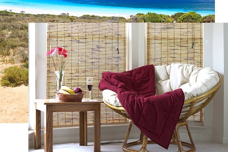 Blinds fitted on the window.