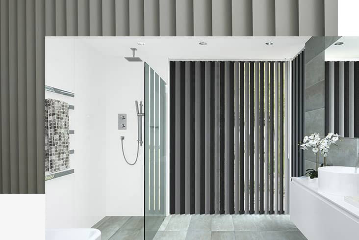 2 tone Bathroom Vertical Blind