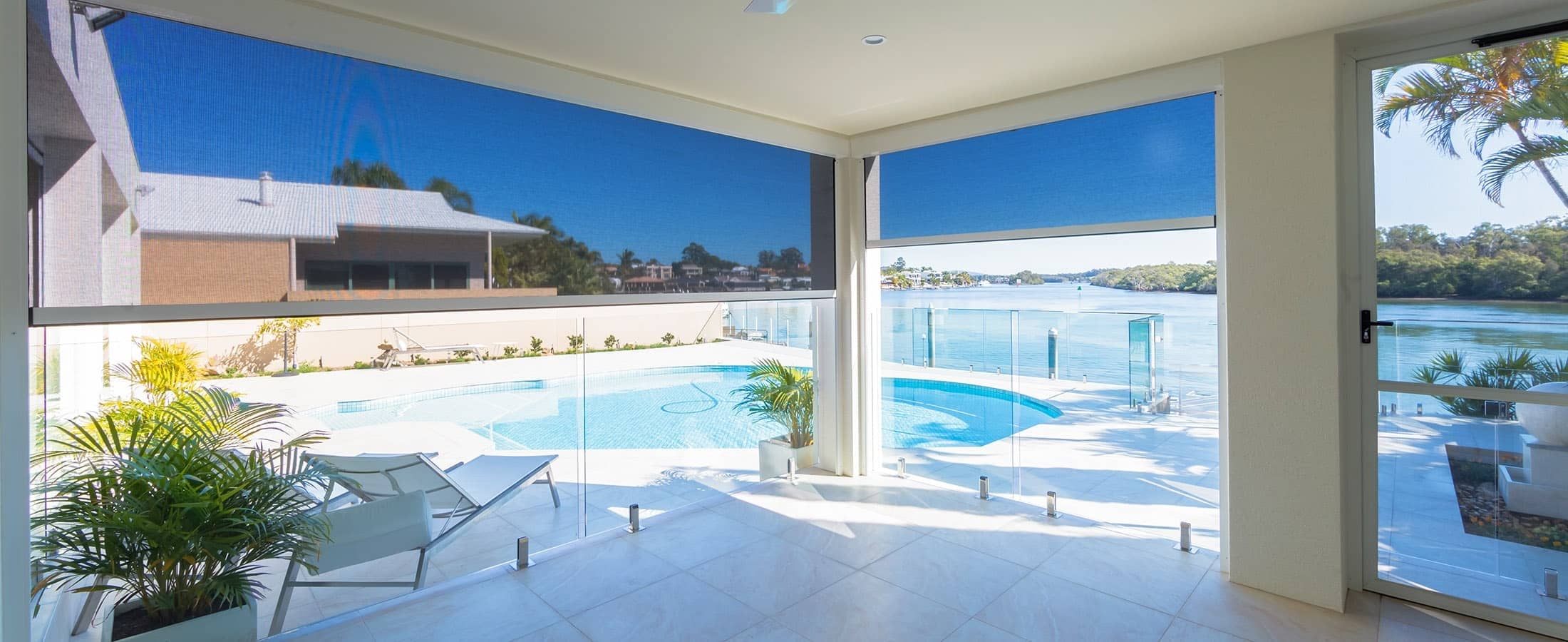 Zipscreen Outdoor Blinds view from inside