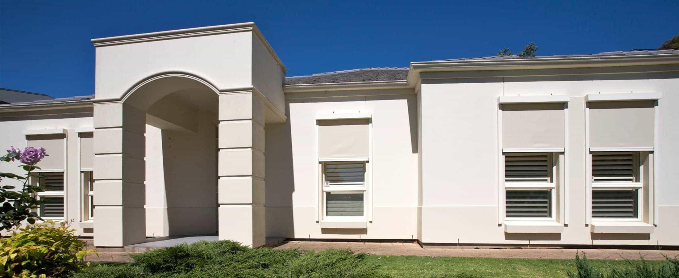 Zipscreen installed on a window